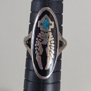 Harley Davidson Eagle Wings Harley Emblem Cross Ring Biker Sterling Sz 5.75 Rare